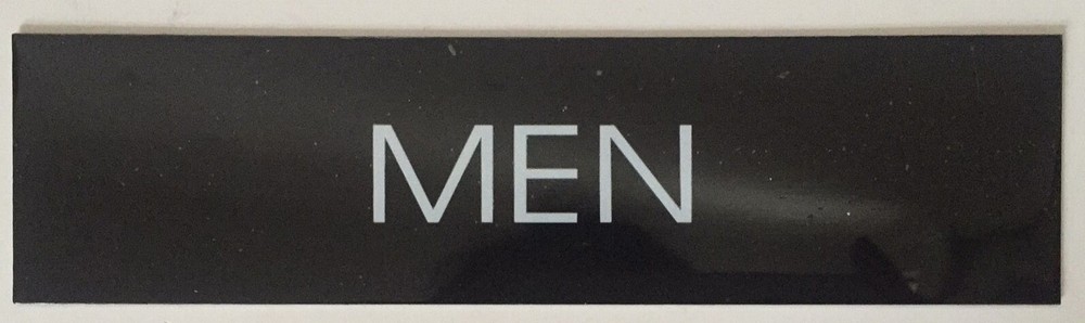 MEN SIGN - BLACK (SIZE 2''X7.75'')-REF24-1027