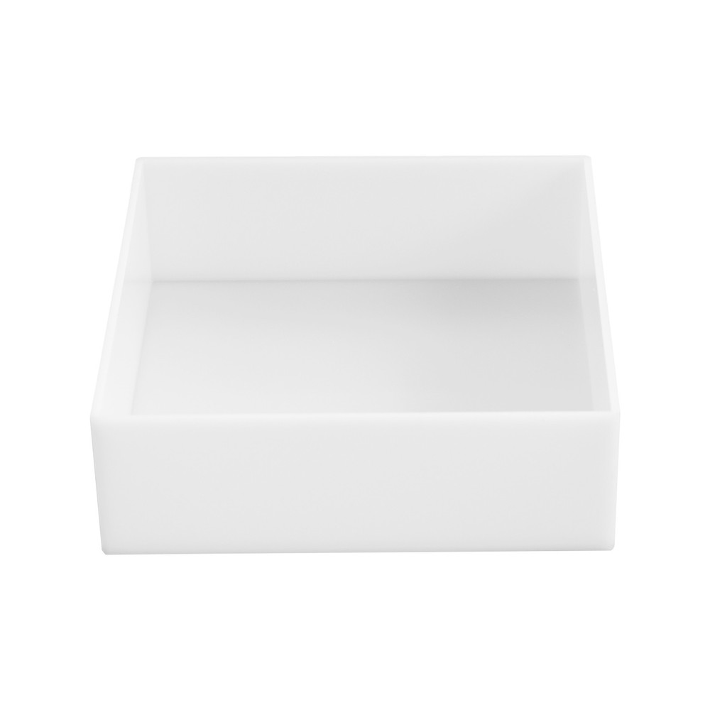 6Pcs White Rectangular Display Stands Pmma Tabletop Stands Three Sizes 11.02Lbs