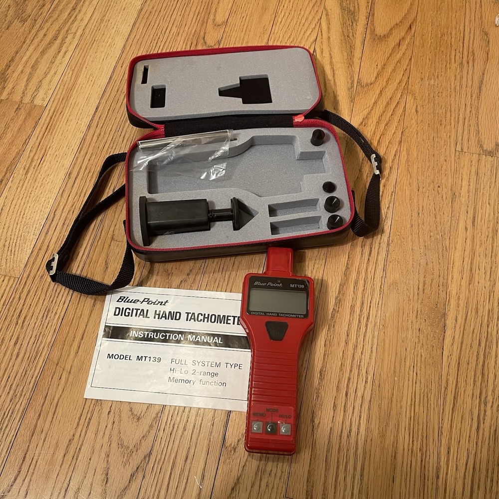 Blue Point Tools Digital Tachometer Tester Electronic Meter RPM Adapter Case