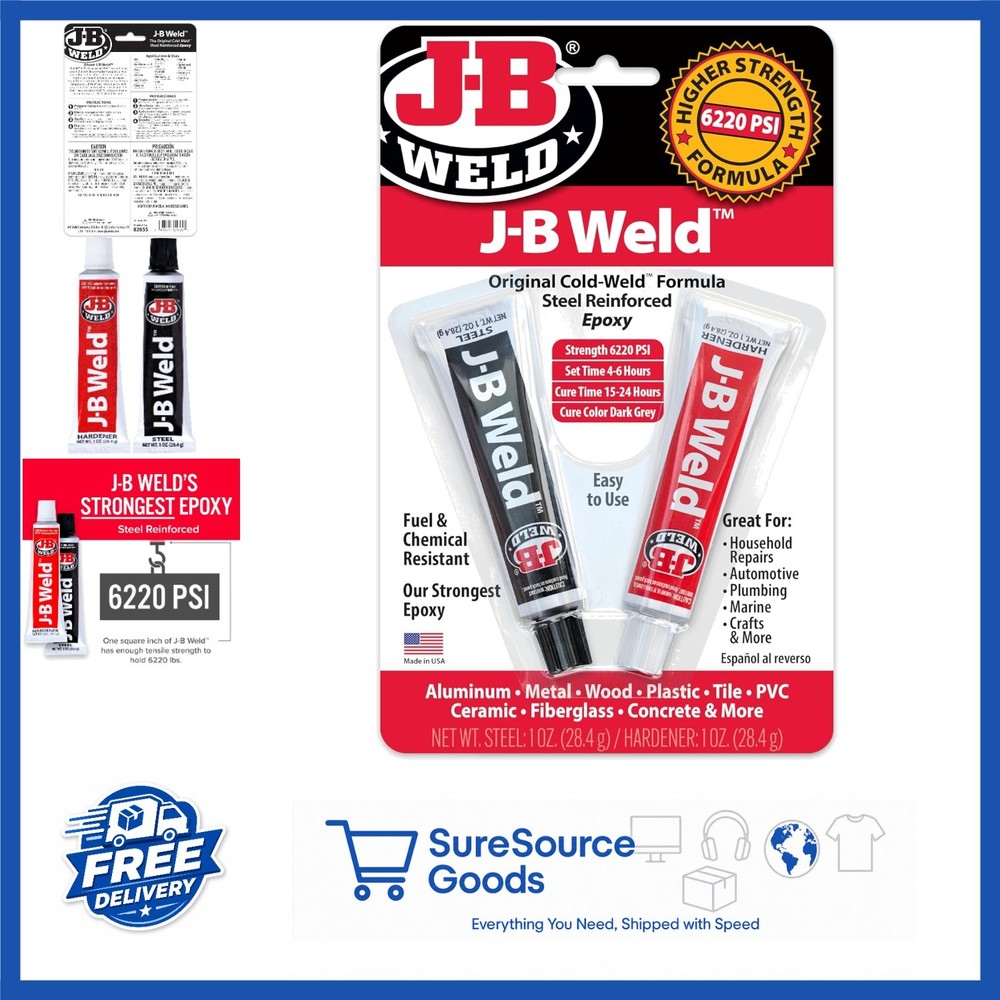 Cold Weld Epoxy 2 oz Gel for DIY Projects Waterproof, High Strength Adhesive