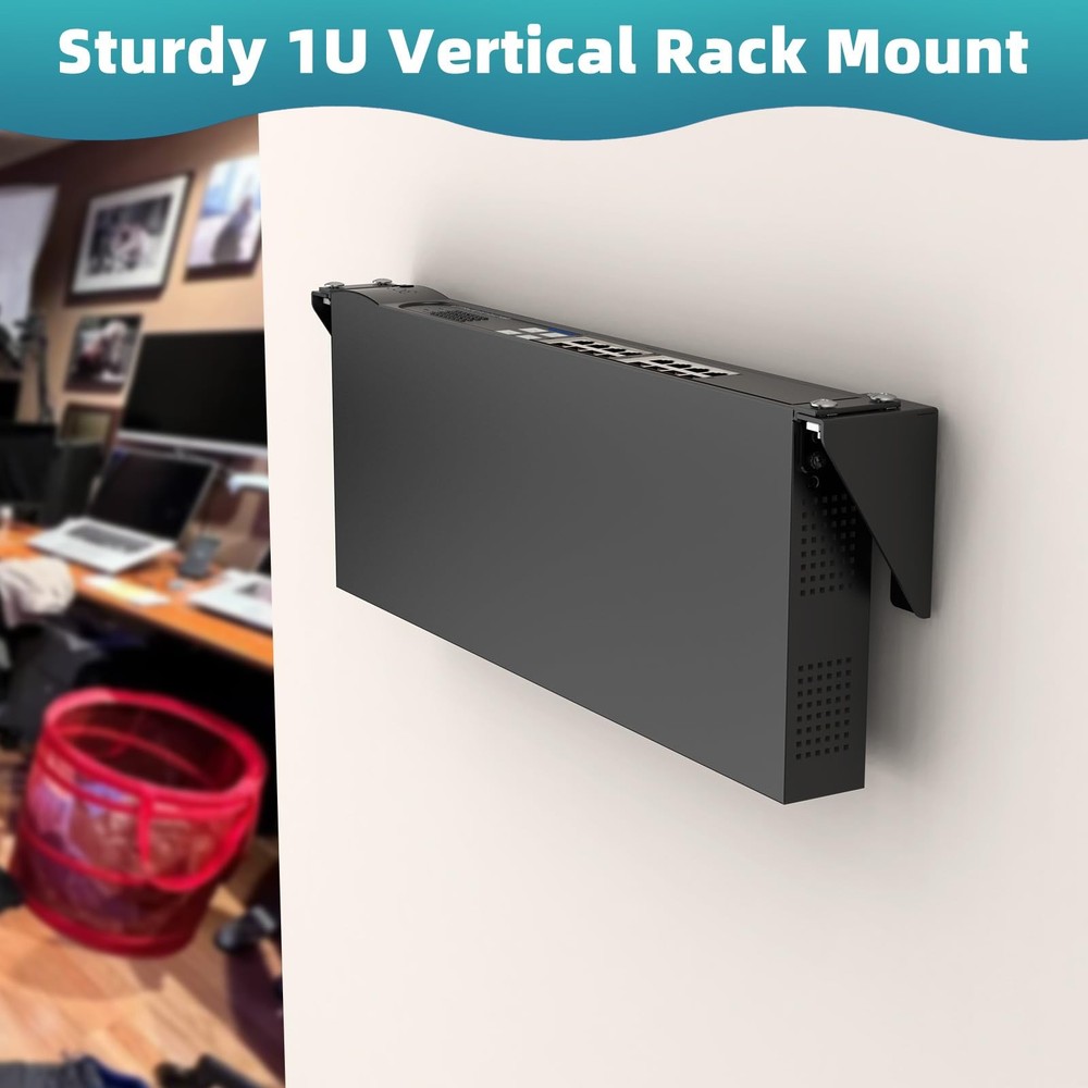 1U Vertical Wall Mount Rack Steel Foldable Vertical Patch Panel Mounting Brac...