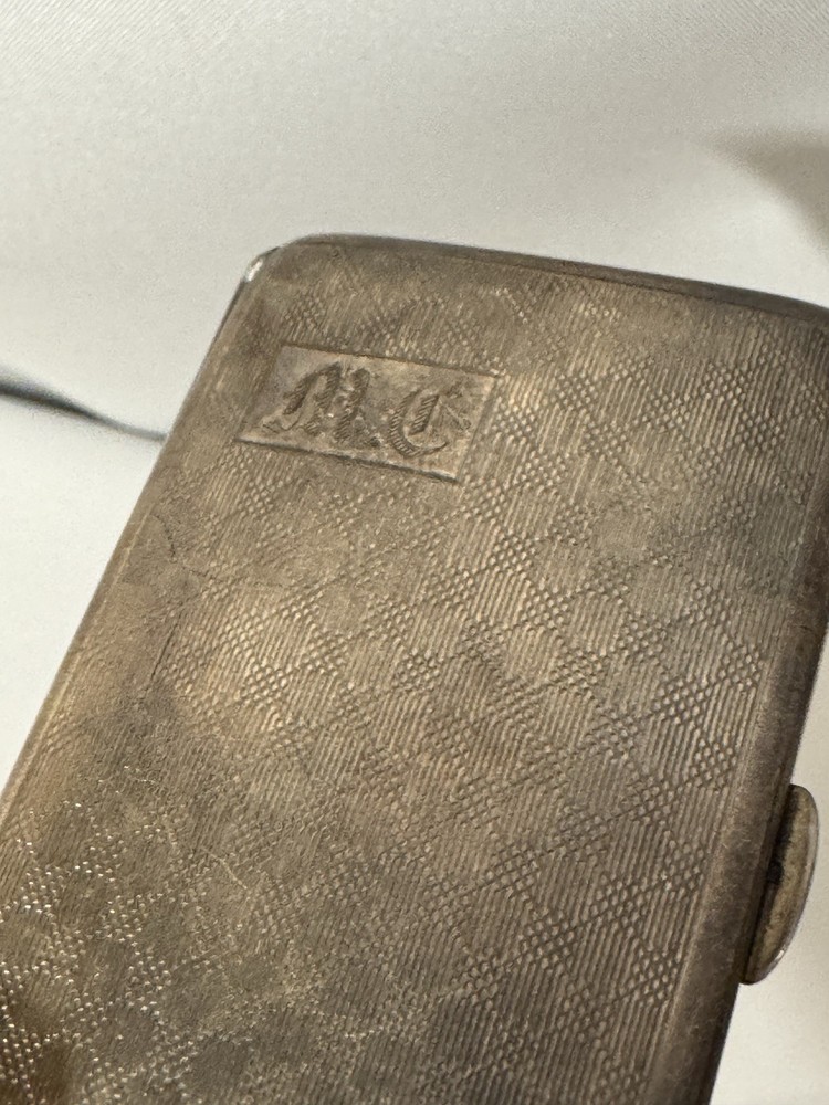 Antique Silver Cigarette Case | 43.9g |Birmingham 1902 | NOT SCRAP | monogram MC