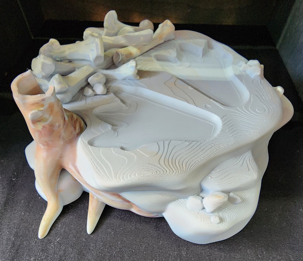 Hand painted 3D Painted 12 inch tall T-Rex Skeleton
