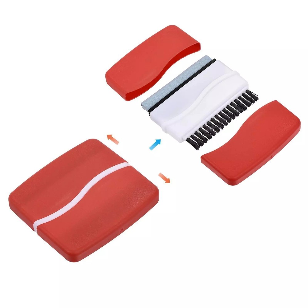 Computer Screen Cleaner Double Head Keyboard Cleaning Brush Red New
