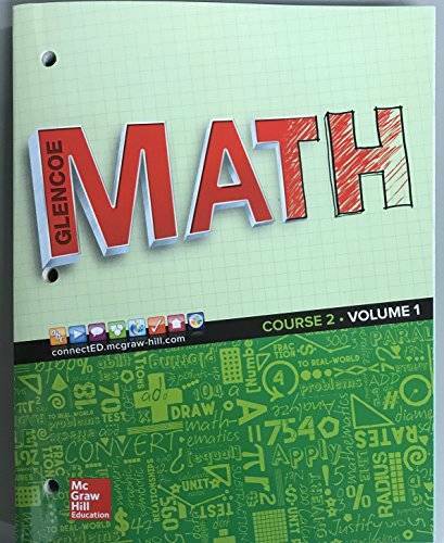 Glencoe Math Â©2016, Course 2 Student Edition, Volume 1 - Paperback - GOOD