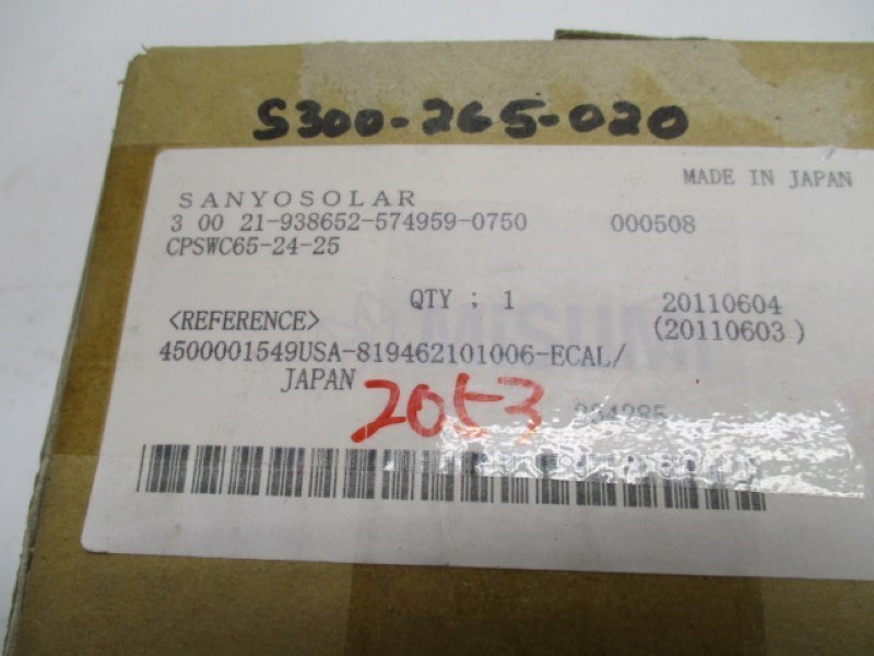 SANYO SOLAR CPSWC65-24-25 COUPLING NSMP
