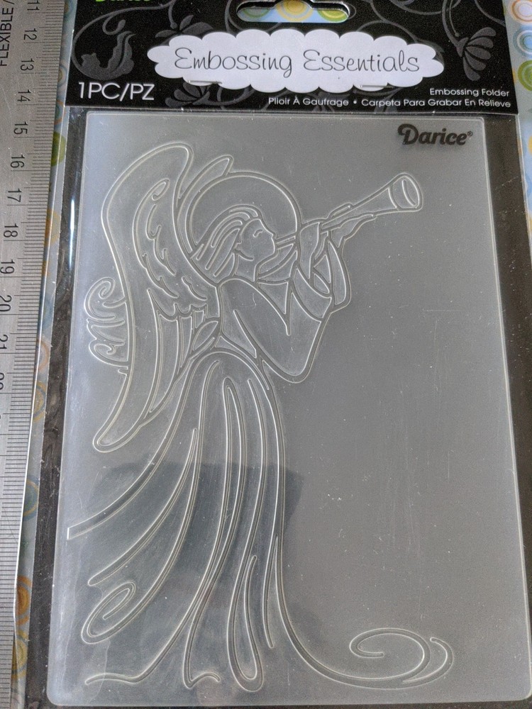 Darice Embossing Folder Angel With Instrument
