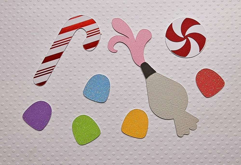 Candy Trains Accessories. Scrapbook, Card Making Paper Piecing