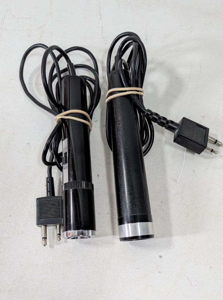 2 Vintage Wired Classic Microphone with On Off switch Untested