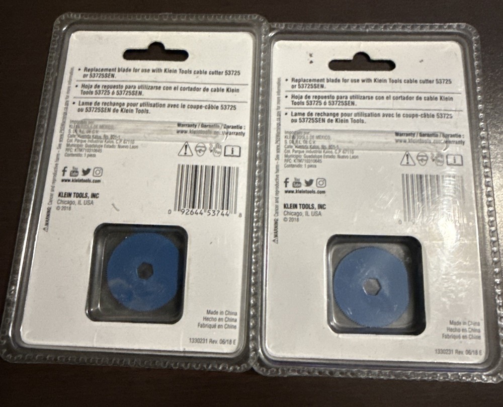 2 Klein Tools Utility Knife Replacement Blade for Cable Cutter 53726SEN