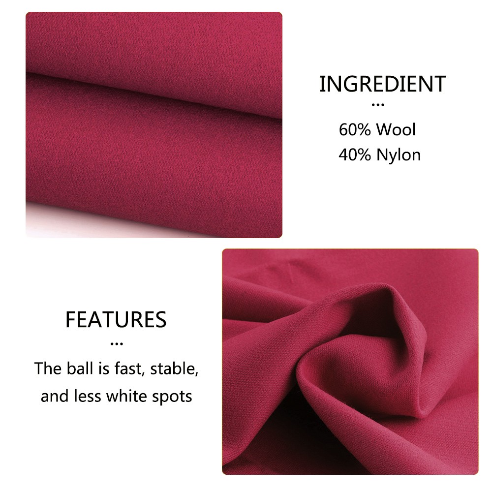 Billiard Cloth 9FT Worsted Pool Table Felt Fast Speed Tablecloth Pre-Cut Rails