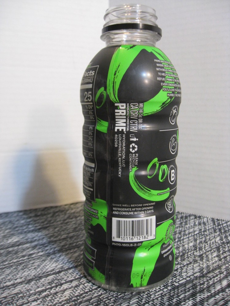 Prime Hydration Beverage - Logan Paul- EMPTY Bottle- Glowberry - Glows in Dark