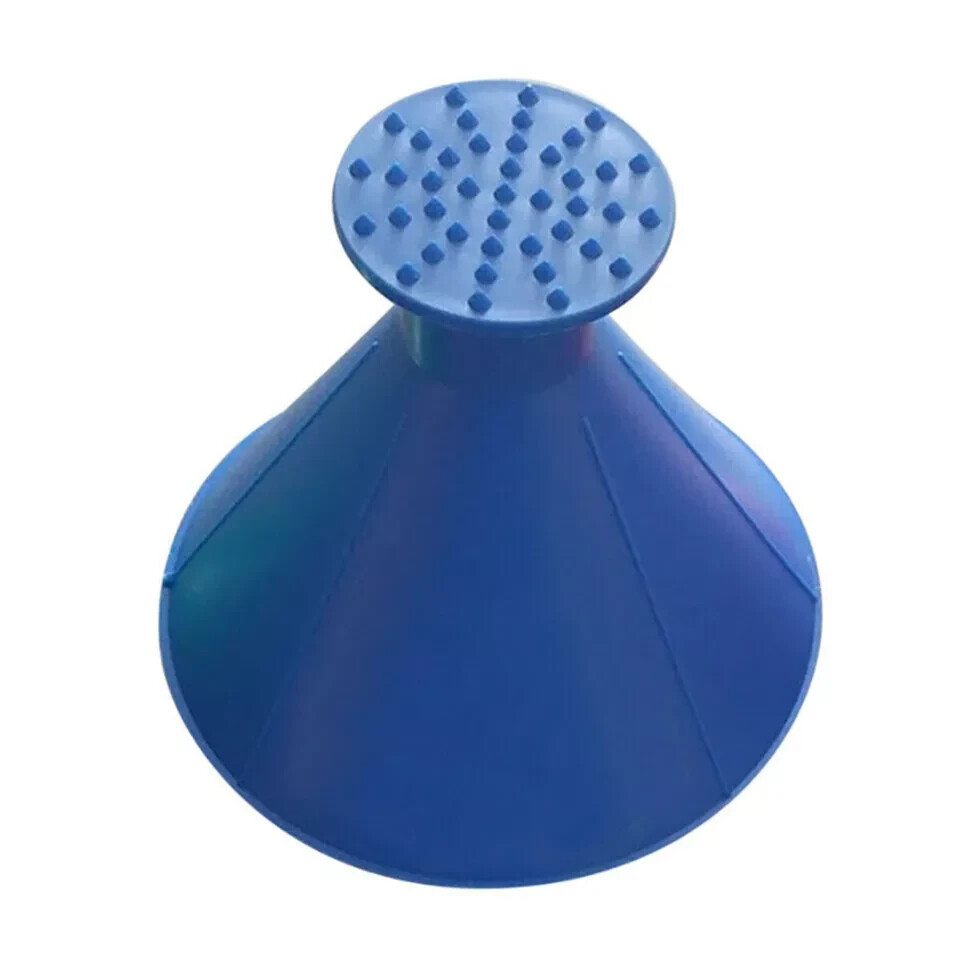 Car Windshield Ice Snow Remover Scraper Tool Magical Shaped Round Funnel Cone Uk