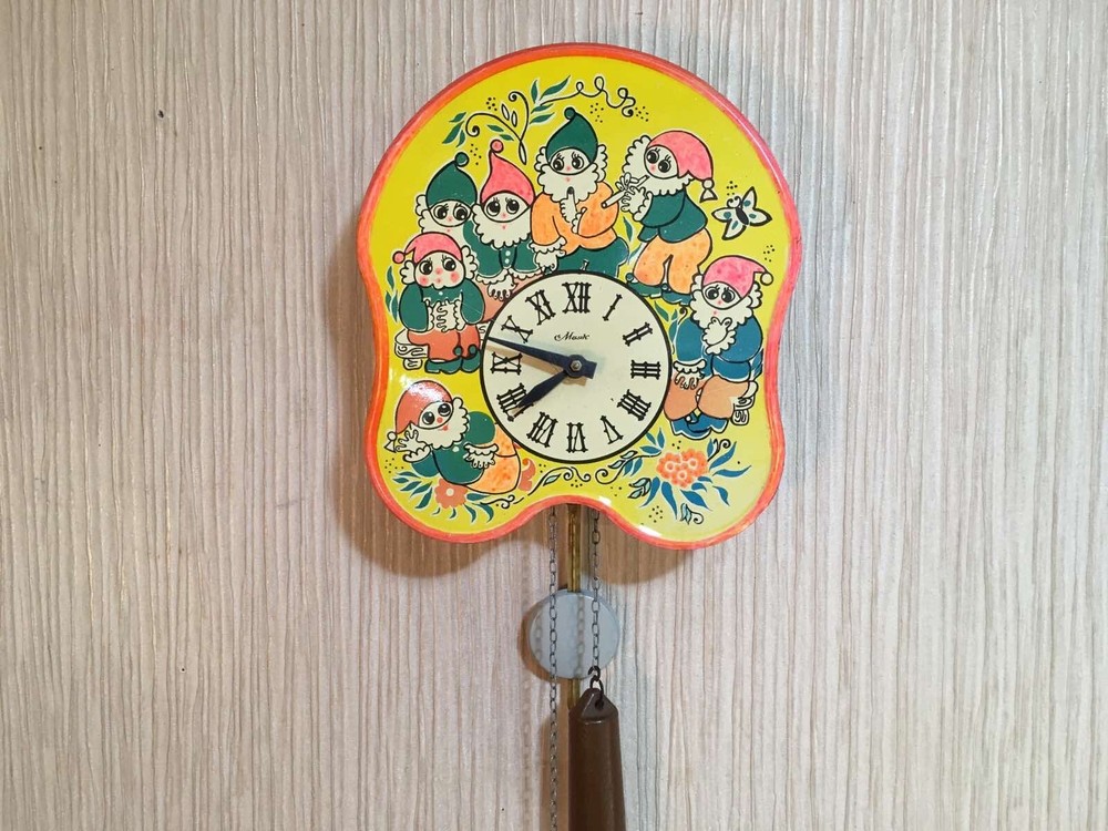 Vintage Clock Soviet Mechanical Clock Working Soviet CLOCK  Soviet Wall Clock