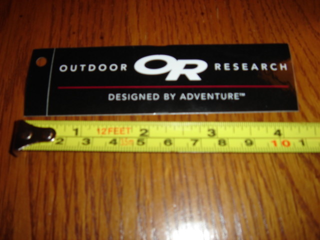 OUTDOOR RESEARCH Sticker Decal OR Black Rectangle