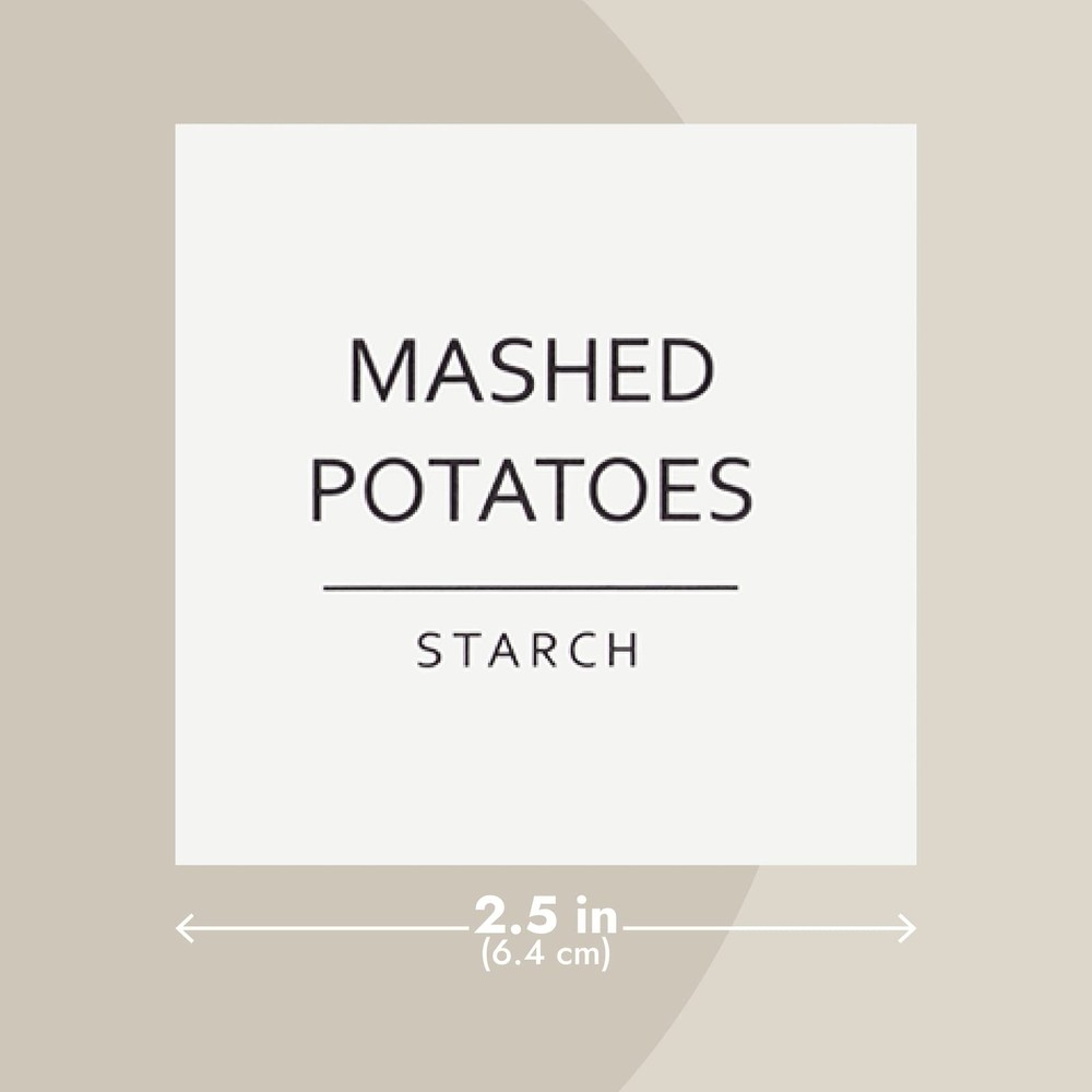 Talented Kitchen Pantry Labels 2.5 x Inches, Black Text on White Backing