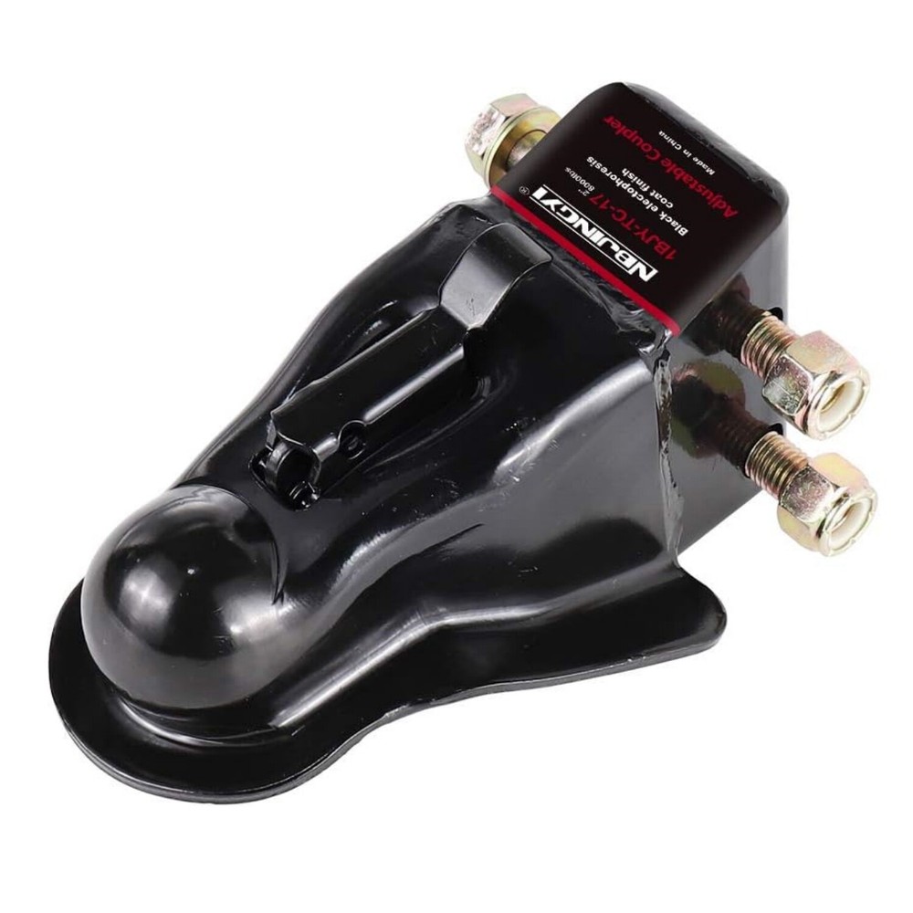 Adjustable Trailer Coupler 2 in 8000LBS Capacity,Channel-Mount Coupler Black