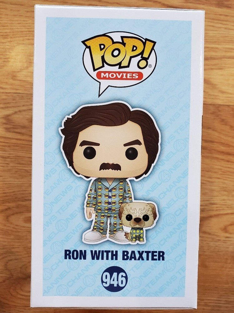 Funko Pop! Anchorman Ron with Baxter SDCC Shared Exclusive In HAND