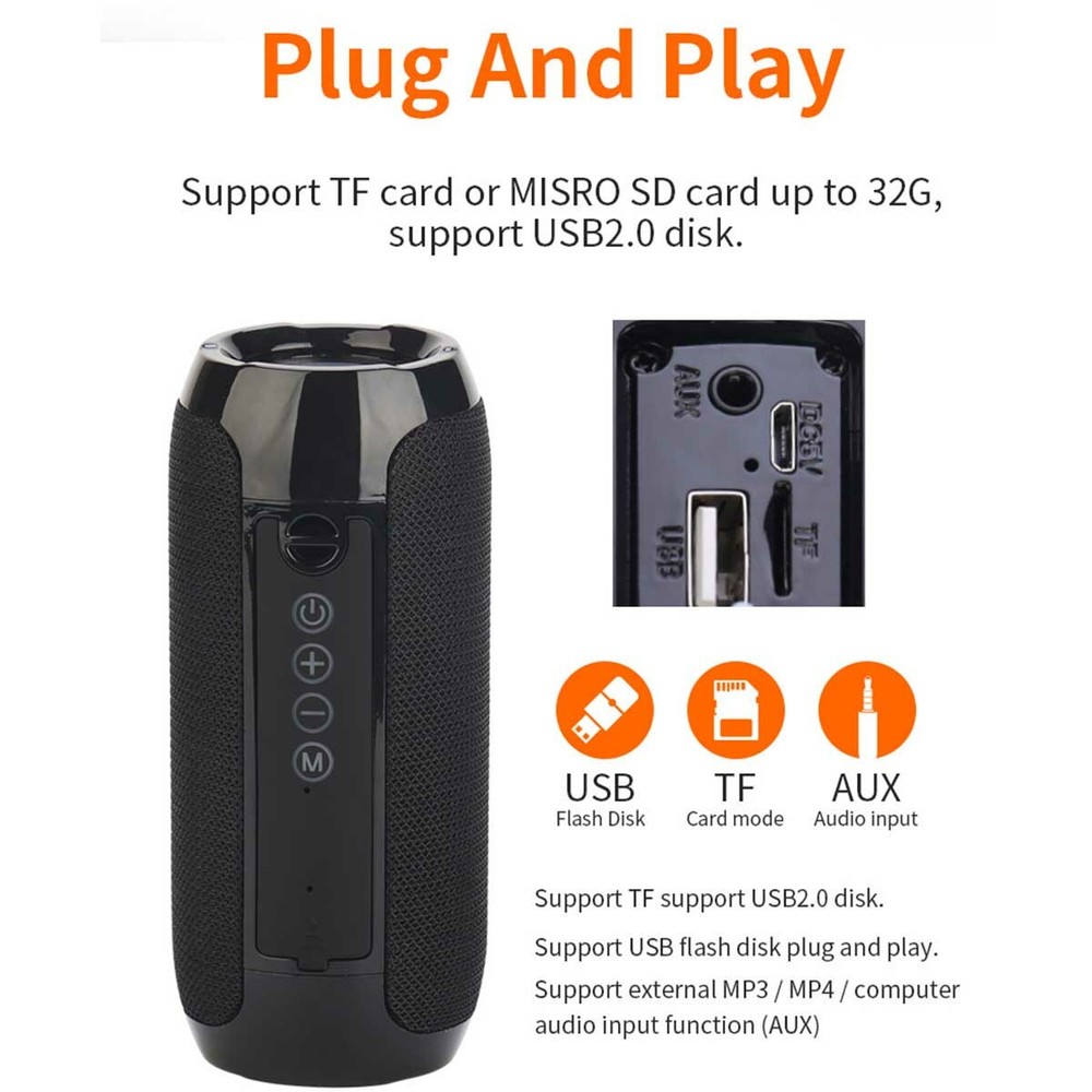 TG117 Wireless Speaker Portable Bluetooth Speaker for IOS and Android