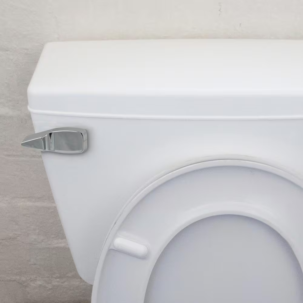 Danco 88365 White Mansfield Toilet Handle, Chrome, Plastic, 9"