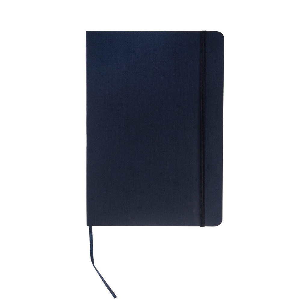 Ecoqua Plus Stitch-Bound Notebook, 5.8" x 8.3", A5, Lined, Navy