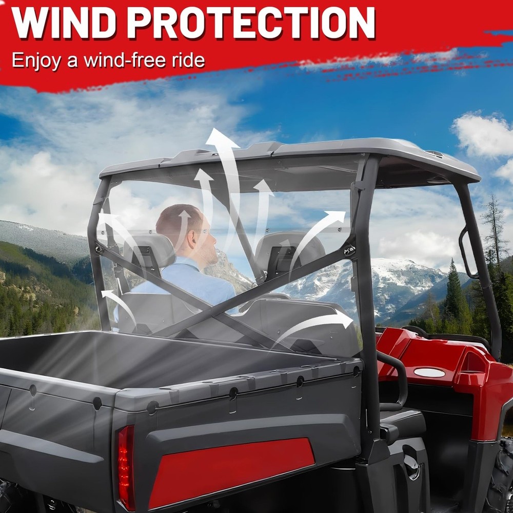 Utility Vehicle Rear Window Panel Cover