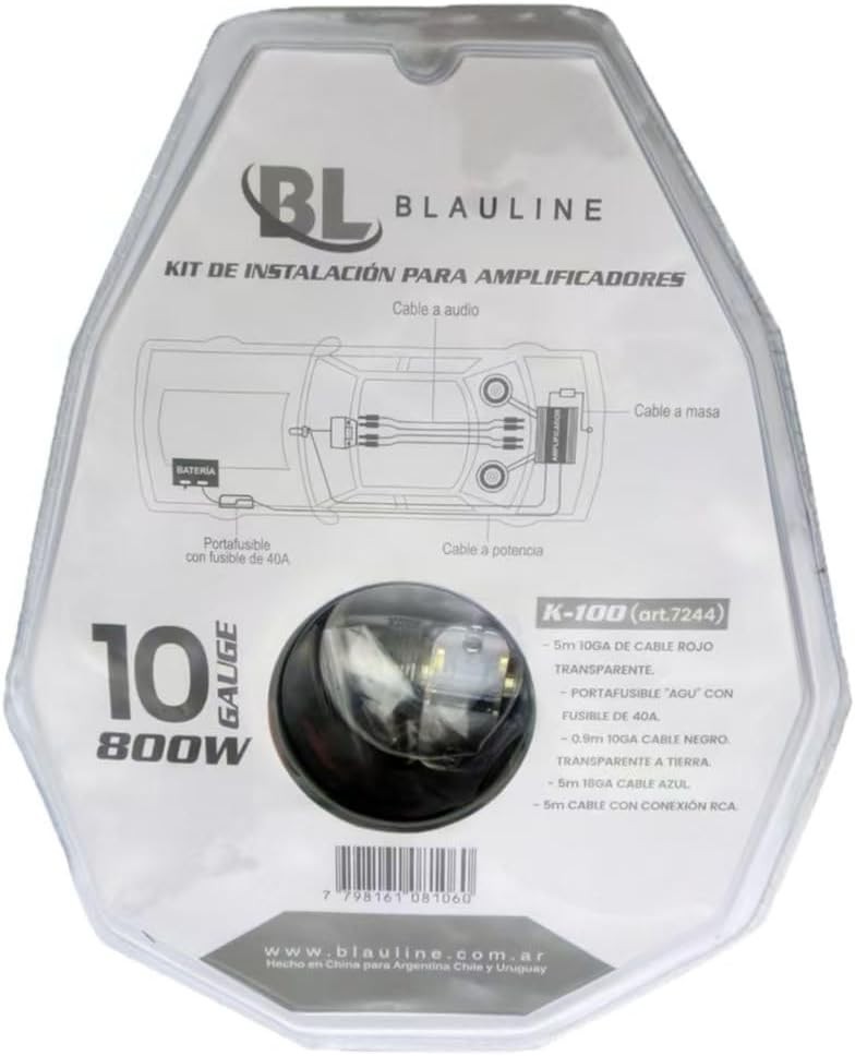 10 Gauge Amplifier Wiring Kit - Includes RCA, Fuse, and Easy Install Features