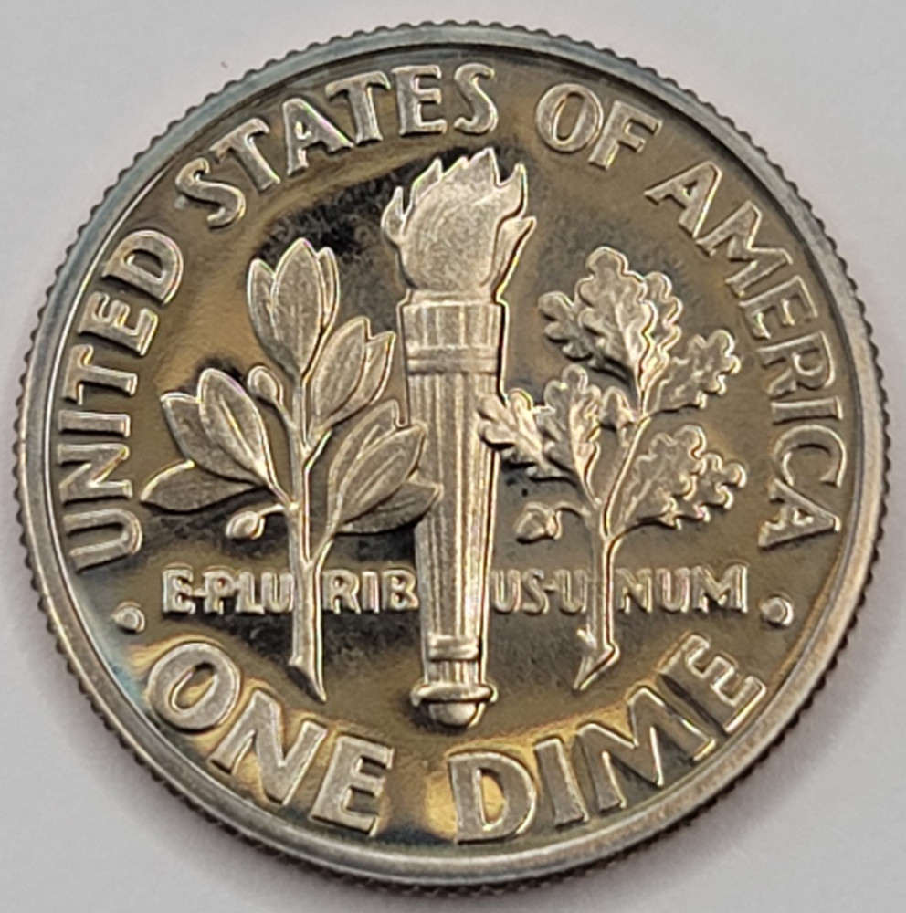 1987 S Gem Proof DCAM Roosevelt Dime - CN-Clad