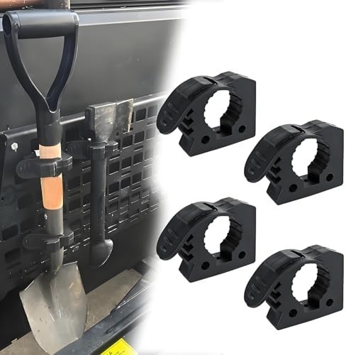 Shovel Holder & Tool Mount, Quick-Release Molle Panel Clamps for Small - 4 Pack