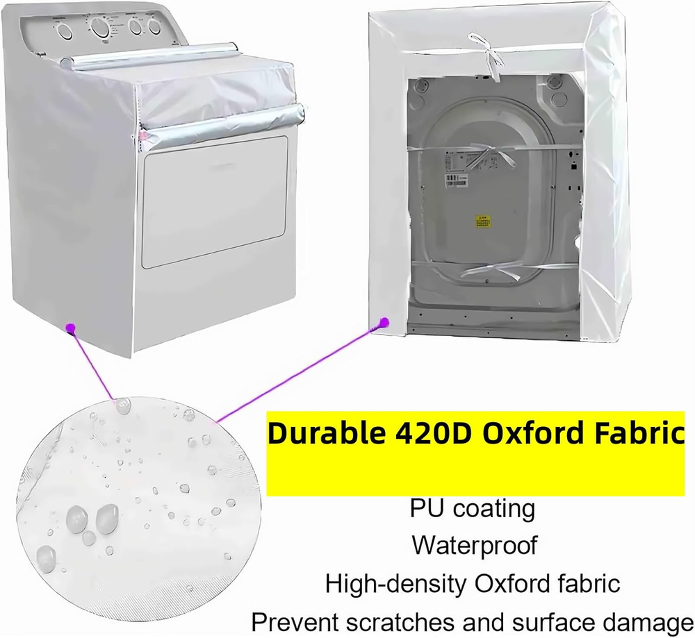 Cubiertas para Lavadora y Secadora Funda Resistente Impermeable para la Mayor...