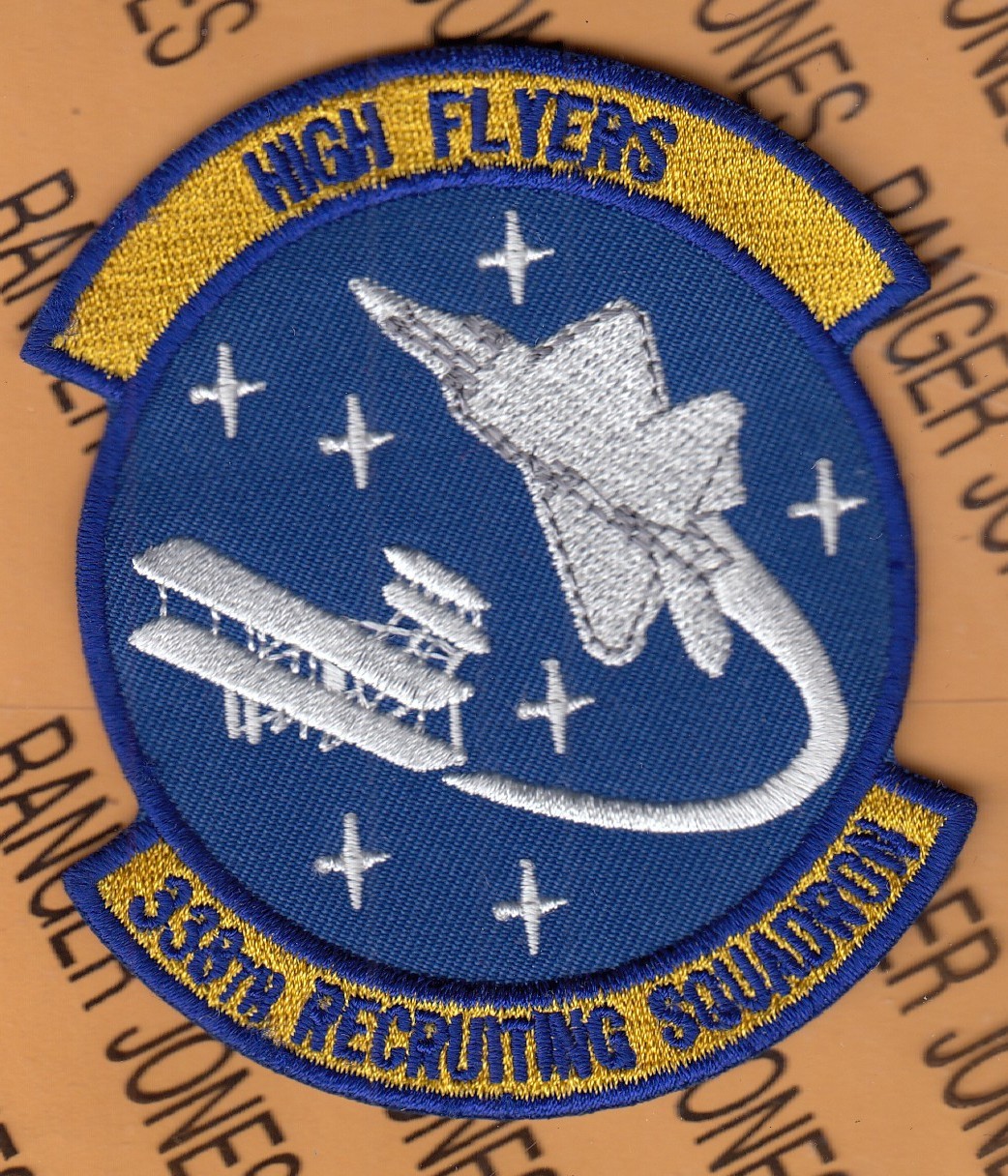 USAF Air Force 338th Recruiting Squadron RCS ~3.75" patch c/e