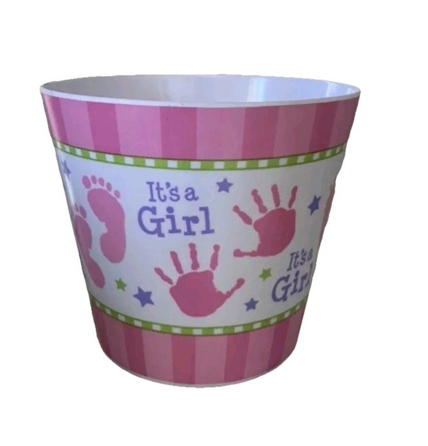It's A Girl Melamine Planter/Container New!