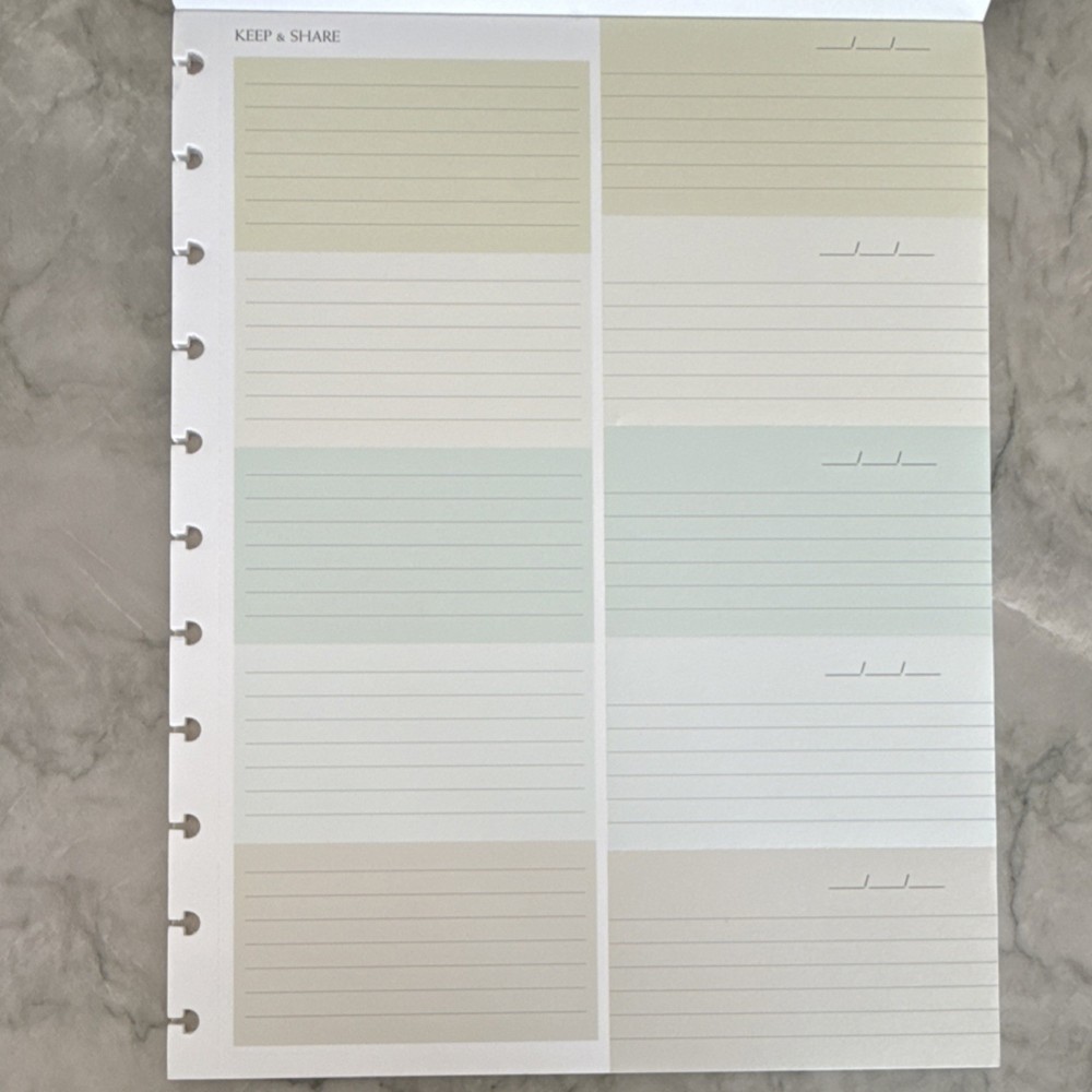 Levenger Circa Keep & Share Notes Letter Size Refill 28 Sheets