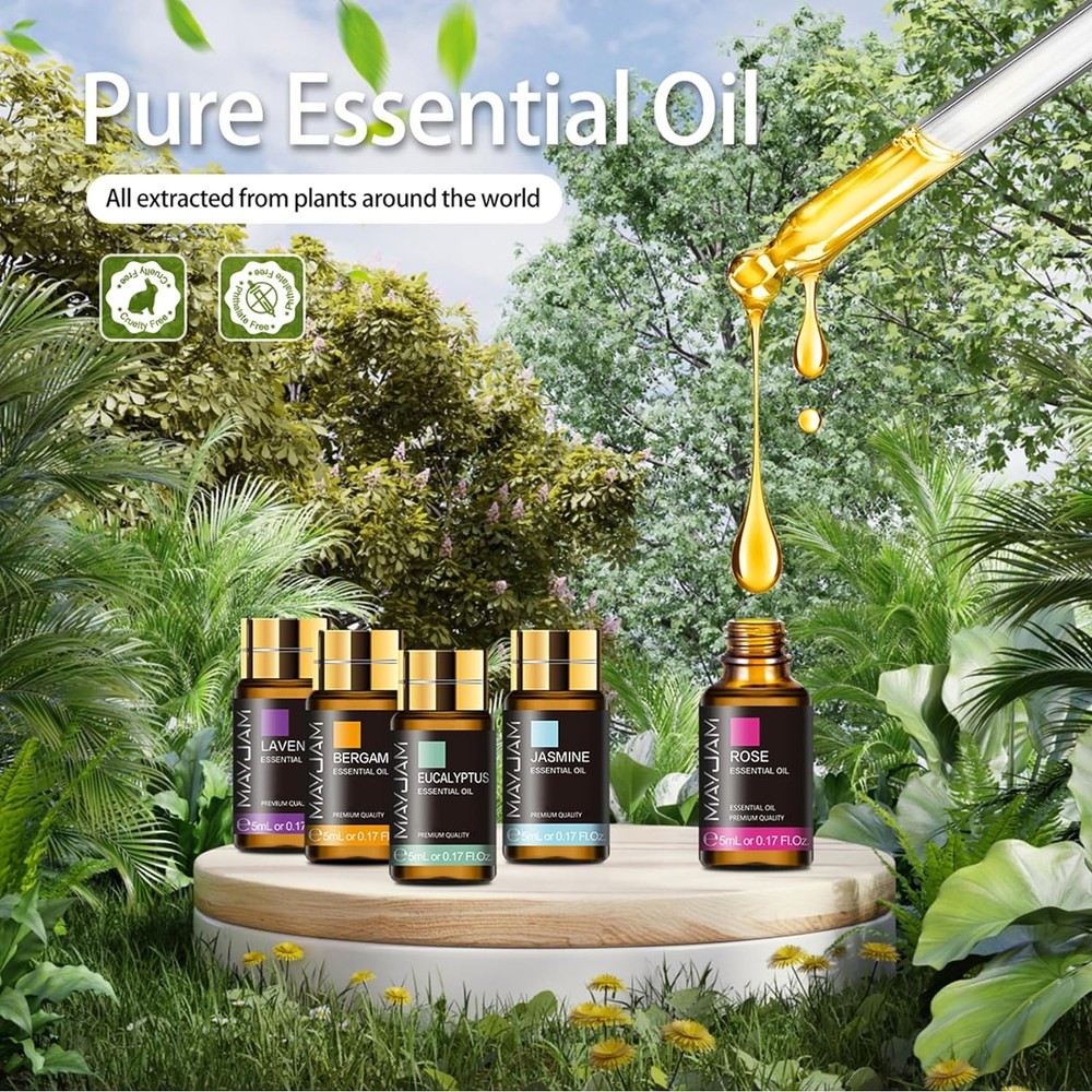 MAYJAM 35x5ML Essential Oil Gift Set, Pure Oils for Diffusers...
