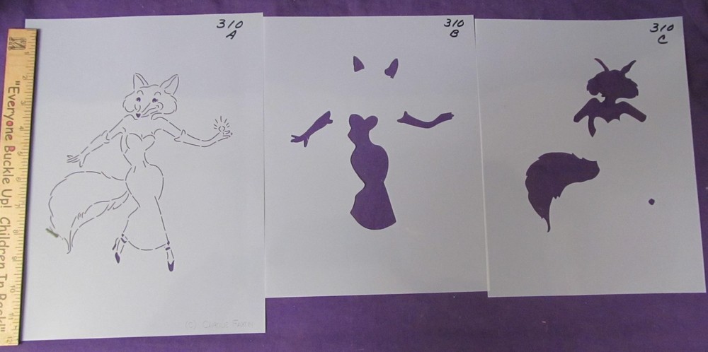 Cake Decorating and Craft Stencil Foxy Momma