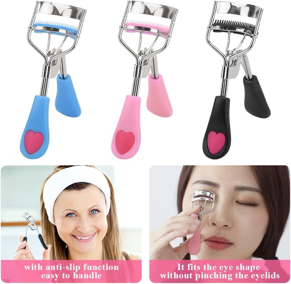 3Pcs Eyelash Curler with Built in Comb, False Eyelashes Accessory