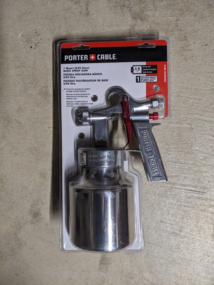 Porter Cable 1 Quart Basic Spray Gun (PXCM010-0012) Original Package
