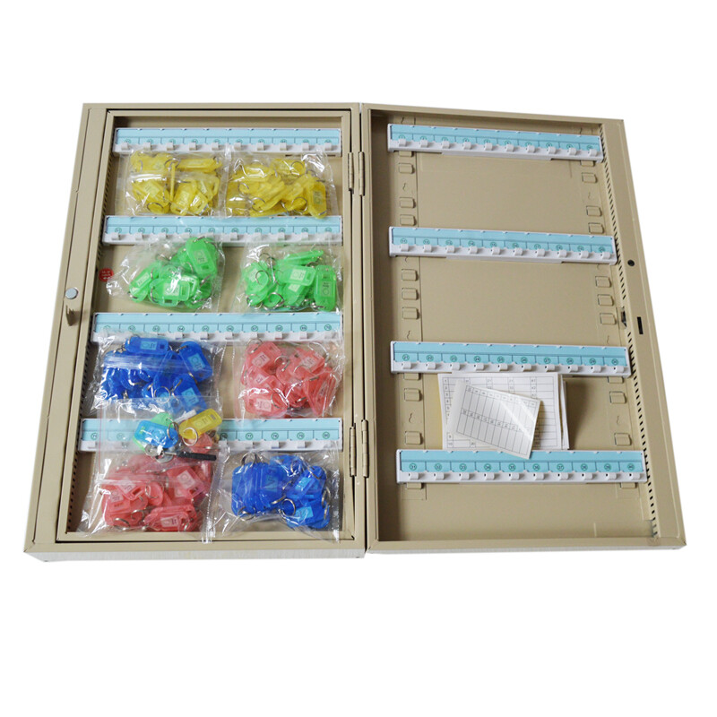 Wall Mounted-type Ironhide Key Cabinet 160 Hooks Lock Box with Key Cards