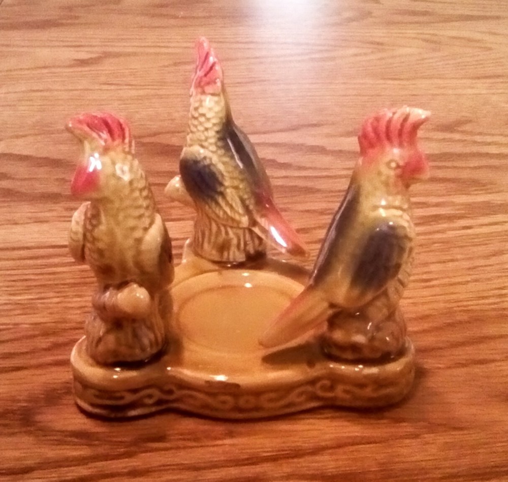 Parrot Cockatoo Candle Toothpick Holder