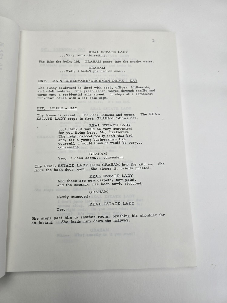 THE VAGRANT / Richard Jefferies Screenplay, Writer's Guild Script Draft
