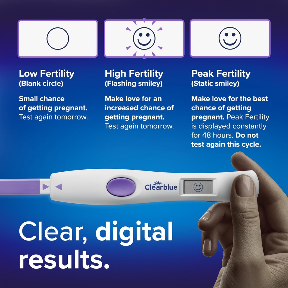 Clearblue Advanced Digital Ovulation Test Kit, 16 Count 16 Count, White