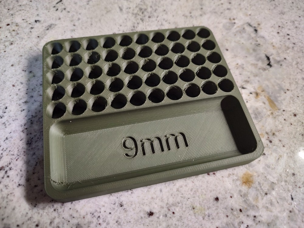 9 mm loading/reloading tray. New 3D printed in army green.