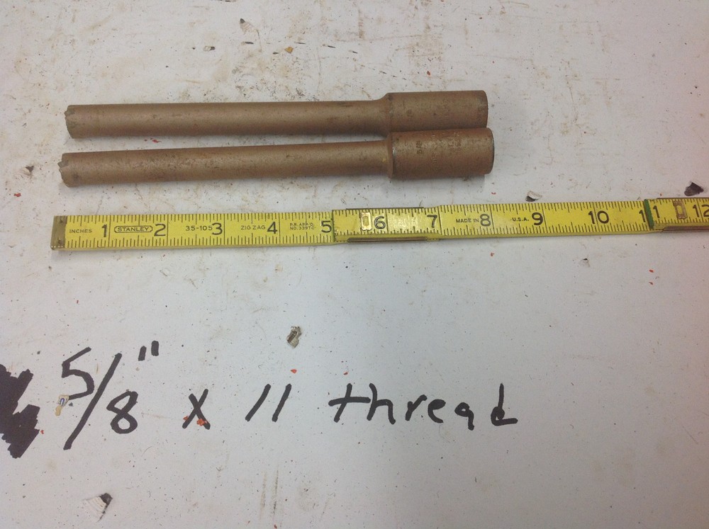 (2) Drillco 5/8" x 8" x 11 Thread Concrete Masonry Core Drill Bit NOS
