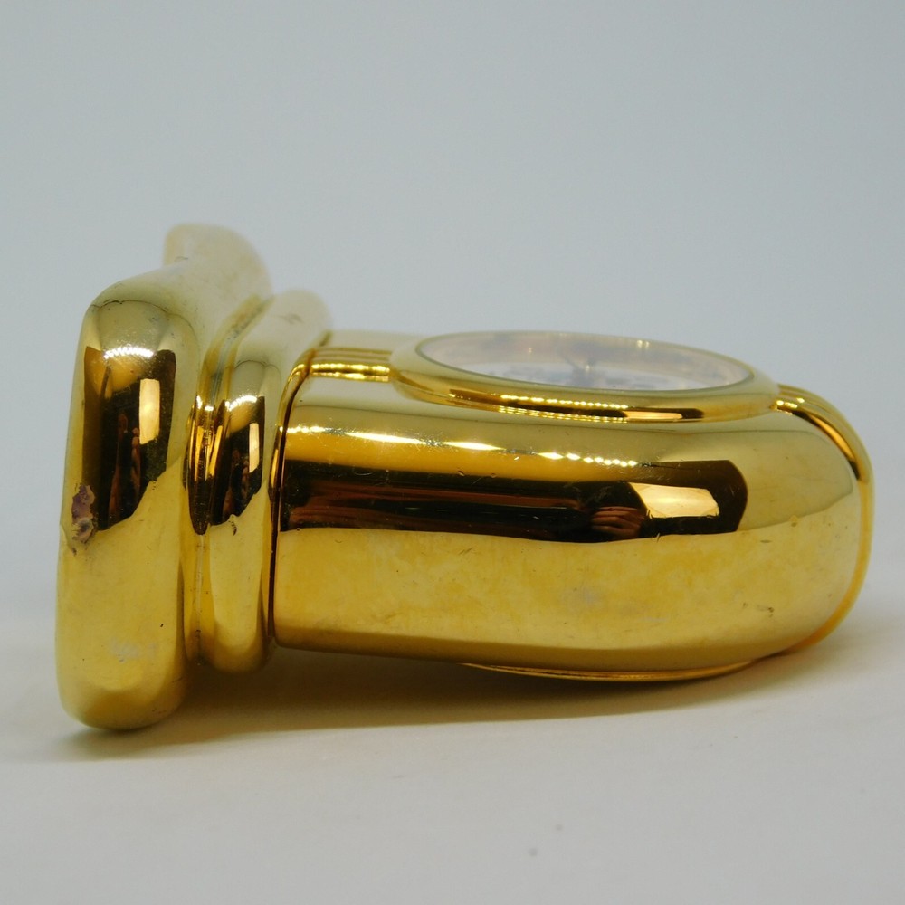 Disney Gold Tone Quartz Analog Table Clock New Battery