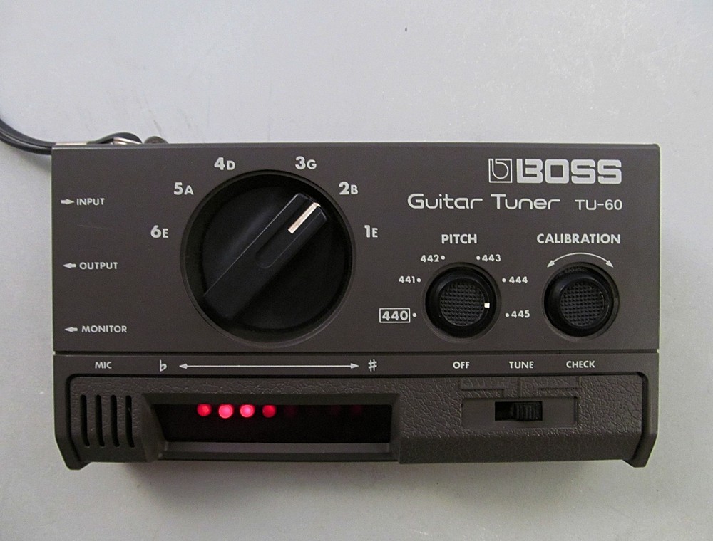 Vintage Boss Guitar Tuner TU-60 Tested Working - MISSING BATTERY COVER