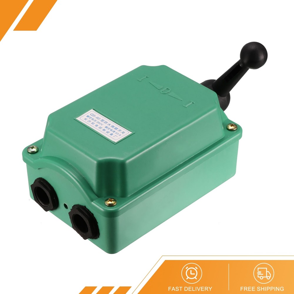 Drum Switch QS-60 3 Position Forward/Off/Reverse Motor Control Plastic Shell 60A