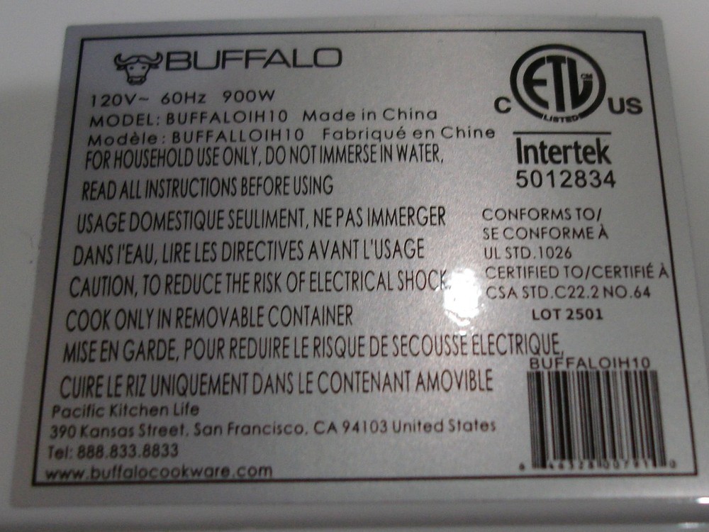 BUFFALO IH SMART COOKER 1.0L
