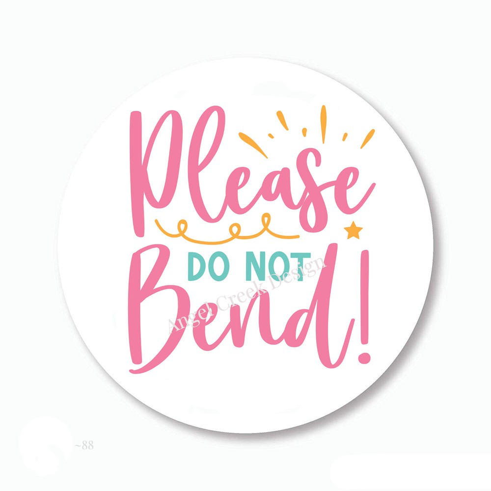 PLEASE DO NOT BEND Package Mailing Labels Envelope Seals DO NOT BEND Stickers