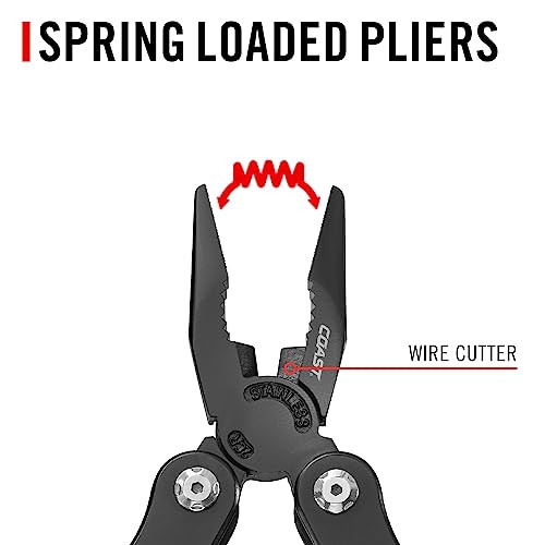 COAST 11-IN-1 MULTI-TOOL SPRING-ASSISTED MULTI-PLIER CT225 - BLACK