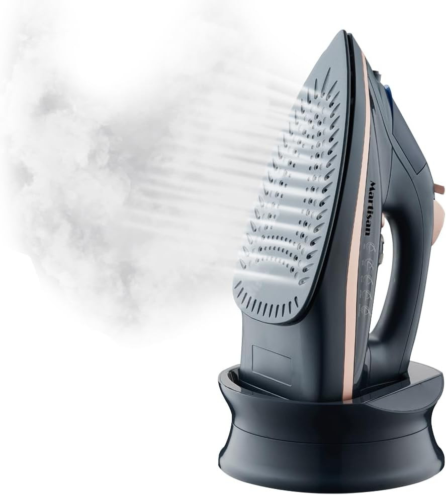 1500W Cordless Iron with Rapid Heating & Ceramic Soleplate, Self-Cleaning
